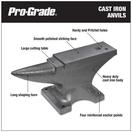 Pro-Grade Tools Anvil, 55 lb. 59102